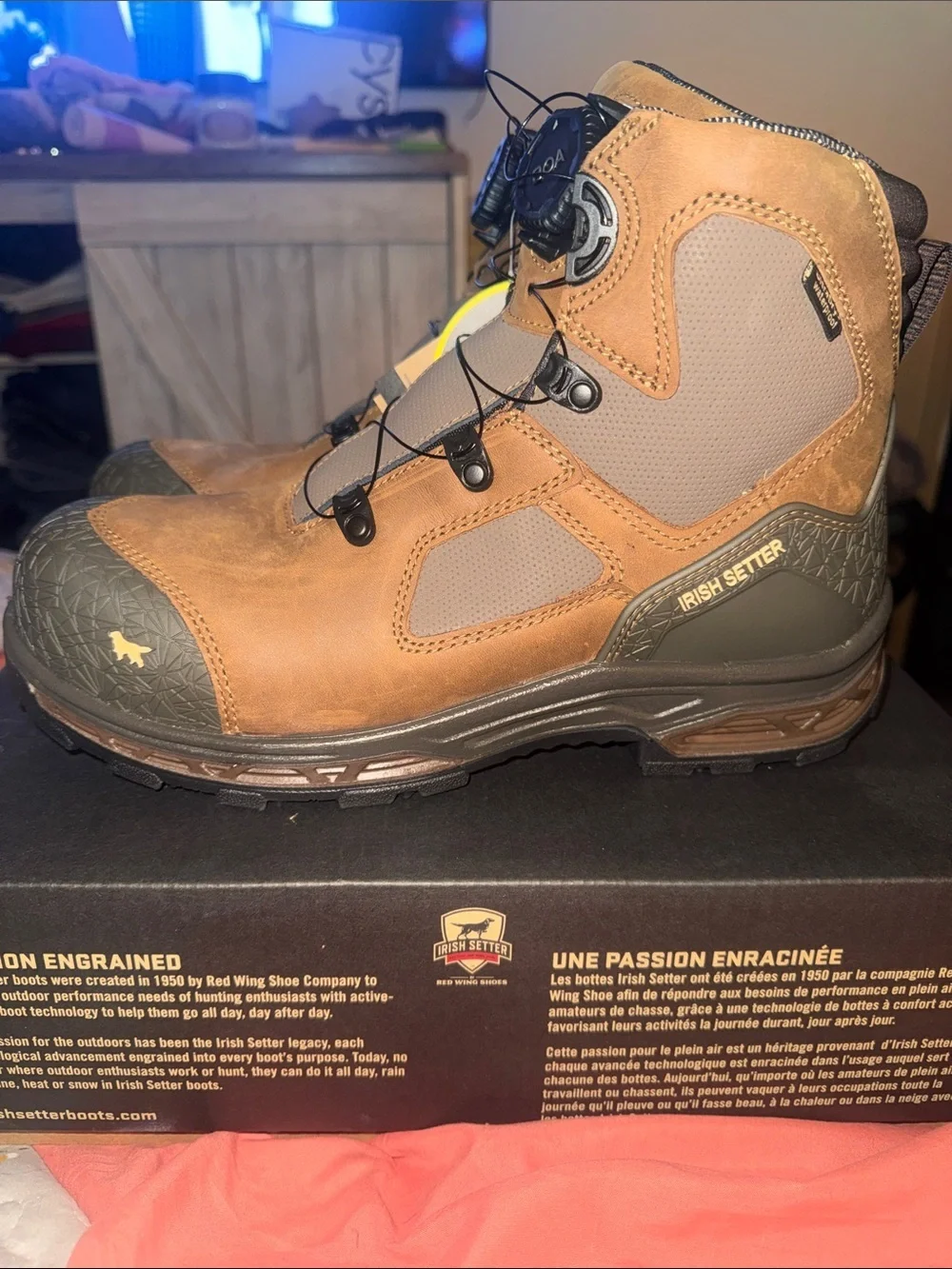 Red Wing Shoes Tan and Gray BOA Work Boots